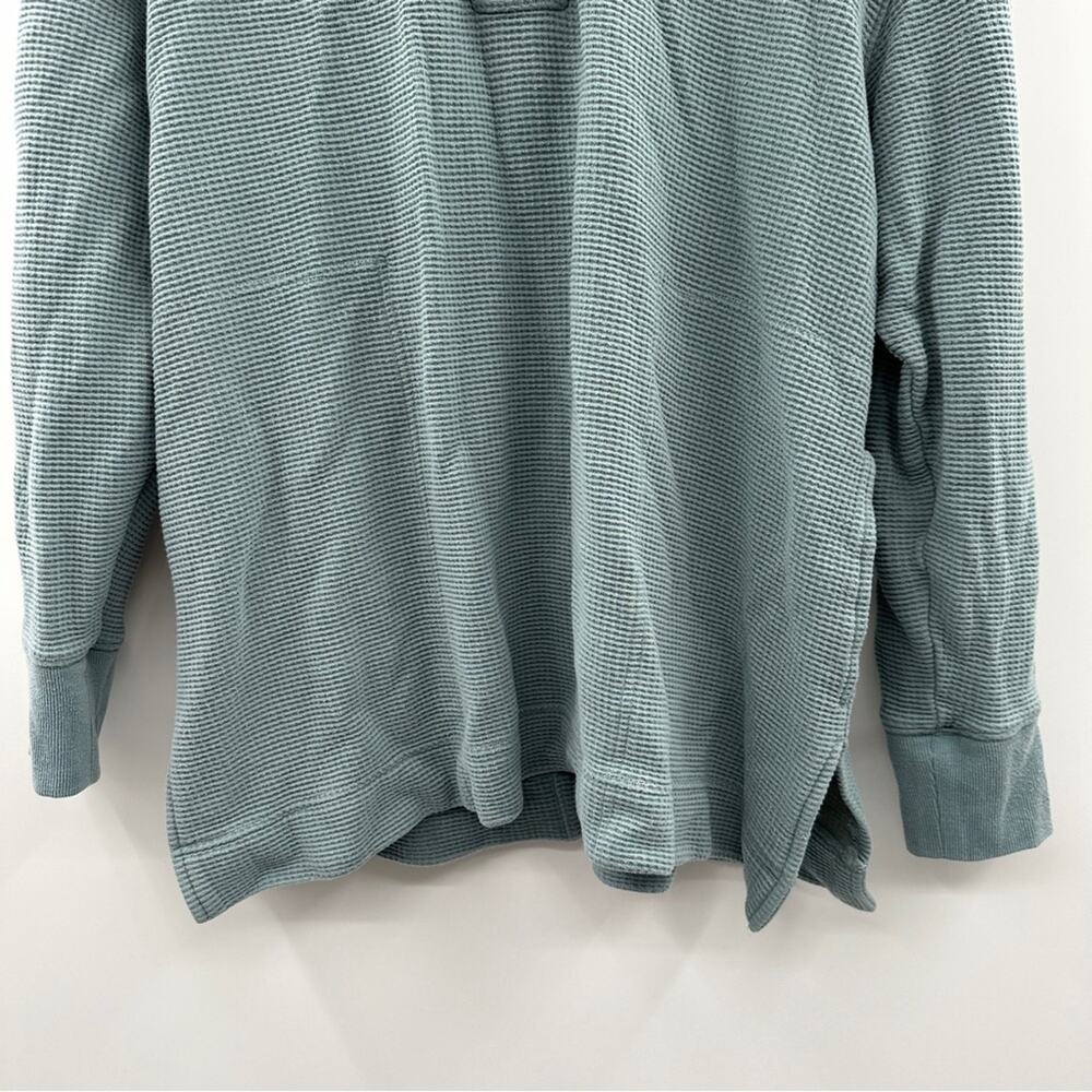 Athleta Coaster Luxe Waffle Hoodie Long Sleeve Sweatshirt in Seafoam Green Sz L - Picture 6 of 14